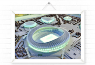 Models of the Olympic Main Stadium and Olympic Park